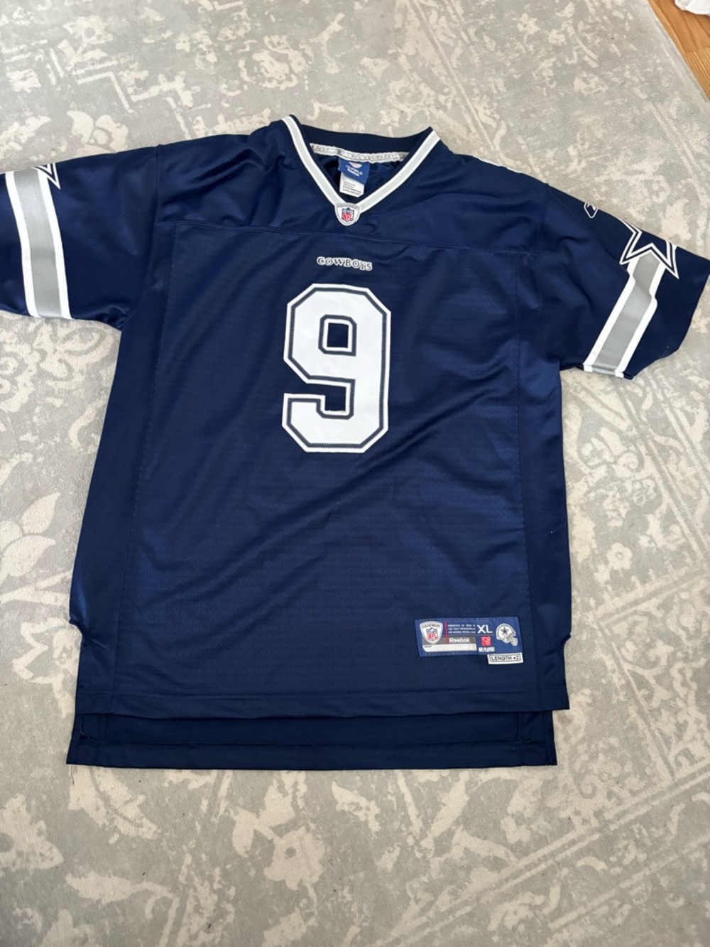 Reebok Navy and White NFL Onfield Jersey